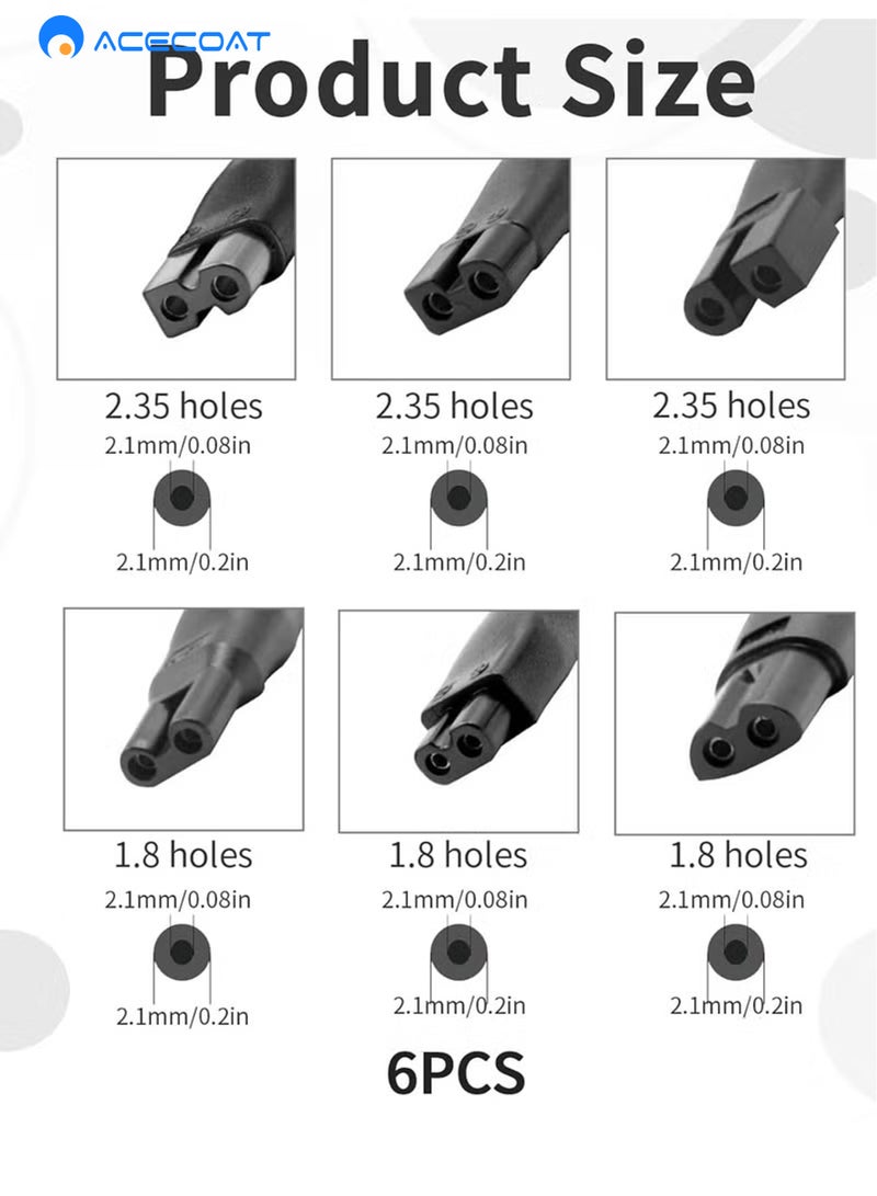 ايسكوت شاحن ماكينة حلاقة، 6 قطع محول ماكينة حلاقة عالمي، 6 قطع محول سلك إمداد طاقة فريد من نوعه على شكل رأس، موصل تيار مستمر، شاحن ماكينة حلاقة اللحية، طقم شاحن ماكينة حلاقة للرجال، حل شحن متعدد الوظائف - Image 2